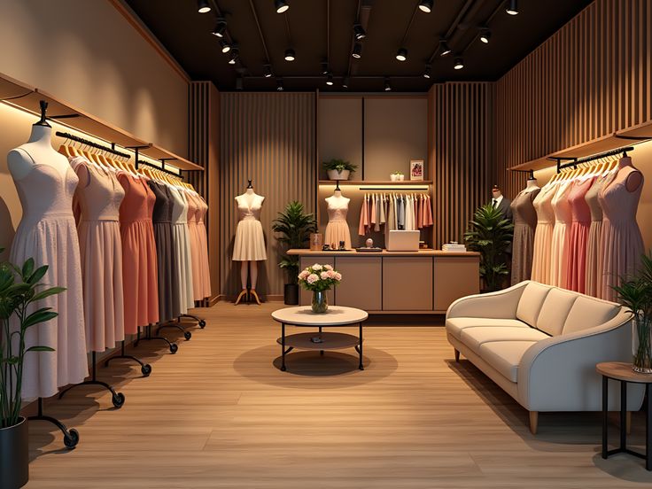 Sleek Boutique Interiors for Style Enthusiasts by ai